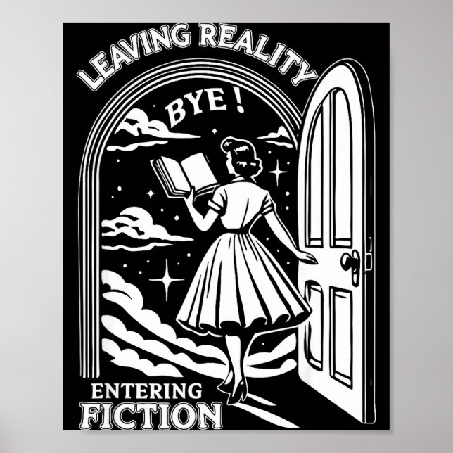Póster Retro Moda libresco Amante de libros Citas de lect (Frente)