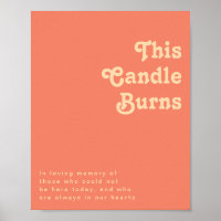 Retro moderno | Coral Esta Vela Quema Poster