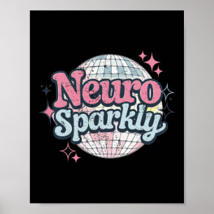 Póster Retro Neurodivergente Neurosparkly Espectro de Aut