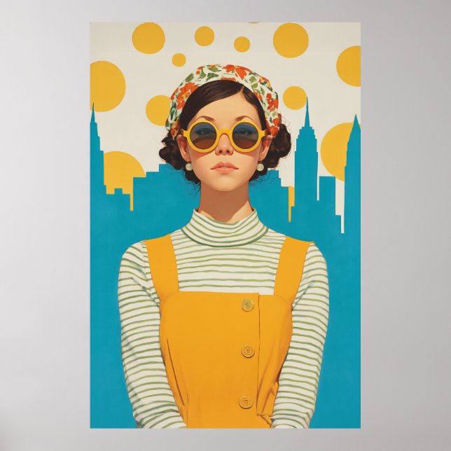 Póster Retro New York Sunshine (Frente)
