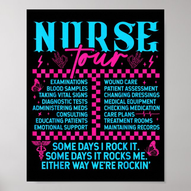 Póster Retro Nurse Nurse Week Men Women Nurse  (Frente)