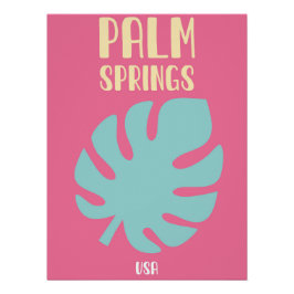 Póster Retro Palm Springs Aesthetic Travel Art Print