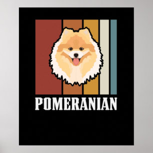 Póster Retro panomerano sonriente