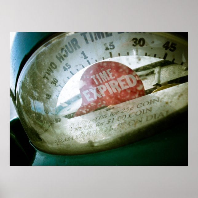 Póster Retro Parking Meter 01 Poster (Frente)