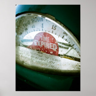 Póster Retro Parking Meter 02 Poster