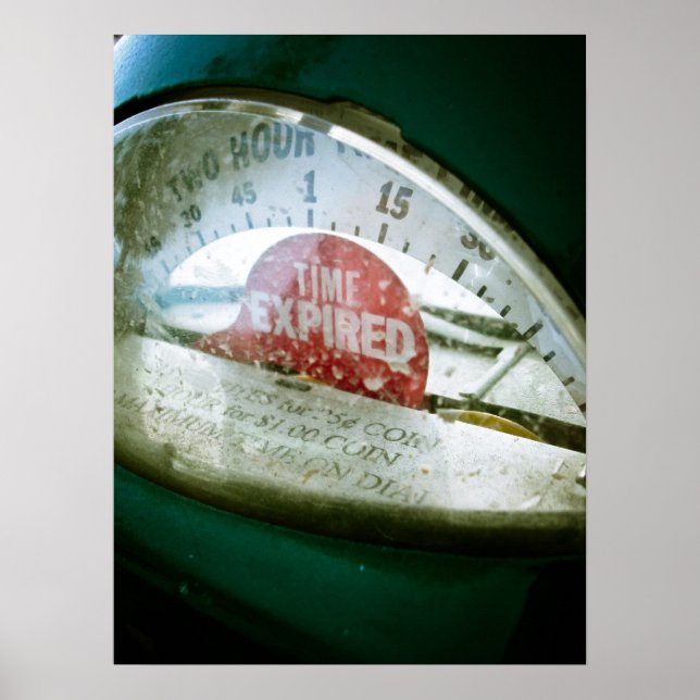 Póster Retro Parking Meter 02 Poster (Frente)