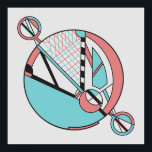 Póster Retro Pastel Art Deco Diseño Moon Geométrico<br><div class="desc">"Miami Moon" es un diseño geométrico cautivador que mezcla tonos rosa pastel y verde azulados en un estilo Art Deco. Su forma circular, que recuerda a un cuerpo celeste, aporta un toque de elegancia retro-futurista a cualquier espacio. Ideal para los amantes de la decoración moderna y minimalista, este diseño evoca...</div>