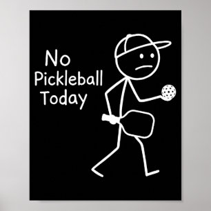Póster Retro pickleball pickleball deporte figura triste 