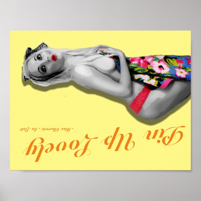 Póster Retro Pin Up Lovely Chica Art Nostalgage (Frente)