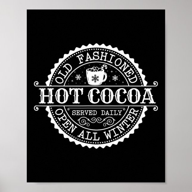 Póster Retro Polo Norte Antiguo Café de Cacao Caliente Mo (Frente)