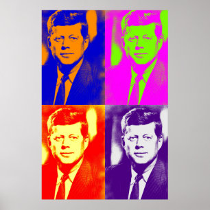 Póster Retro Pop Art JFK John F. Kennedy