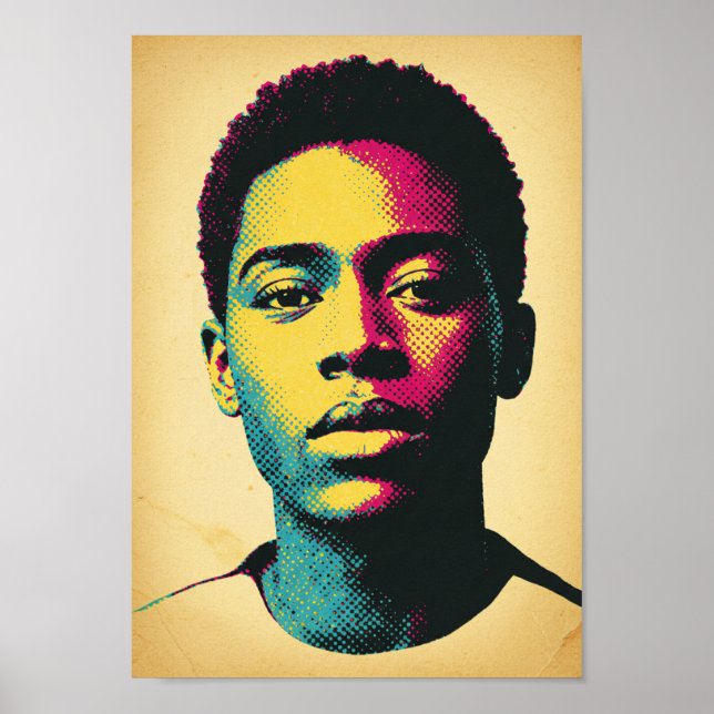 Póster Retro Pop Art Portrait Print (Frente)