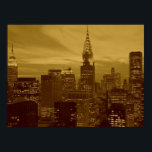 Póster Retro Pop Art Poster de Nueva York<br><div class="desc">Imagen de estilo antiguo de la ciudad de Nueva York - Pinturas de arte de Nueva York</div>