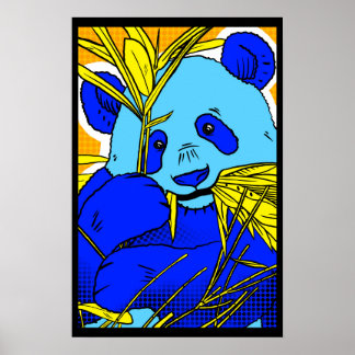 Póster Retro Popart Panda