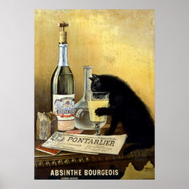 Póster Retro poster francés "absinthe bourgeois"