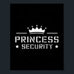 Póster Retro Princess Security Boys Brother Birthday Dad<br><div class="desc">Niños de Seguridad de Princesa Retro Hermano Cumpleaños y Mamá</div>