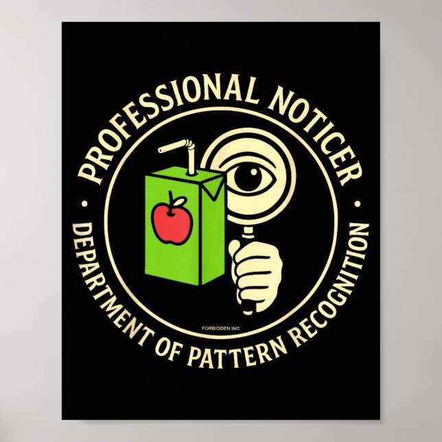 Póster Retro Professional Noticer Department Of Pattern R (Frente)