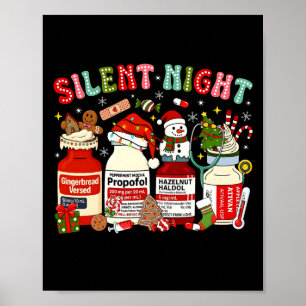 Póster Retro Profol Noche Silenciosa Enfermeras de UCI Di