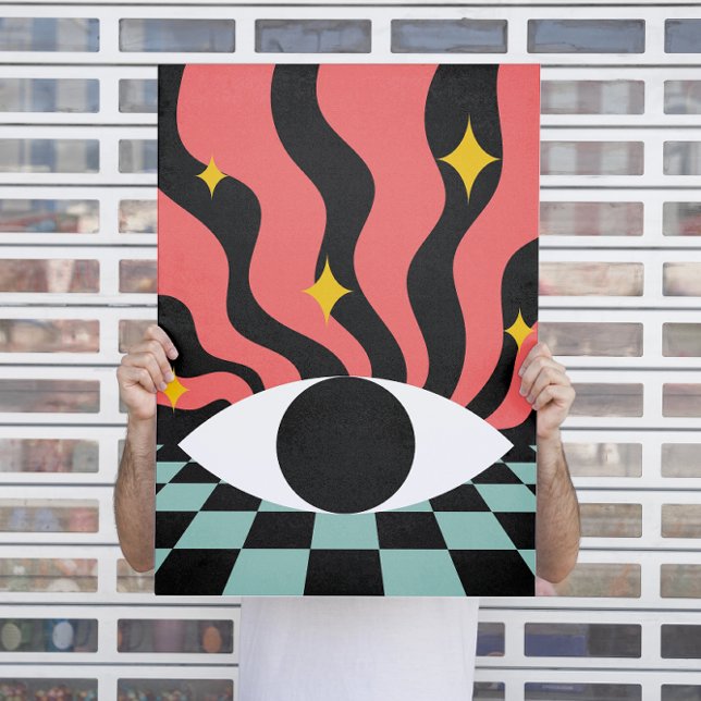 Póster Retro Psicodélico Gaze (Subido por el creador)
