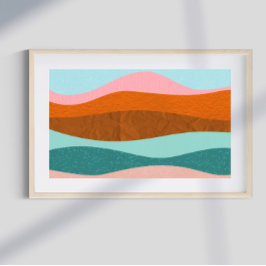 Póster retro psicodélico Groovy Colorido