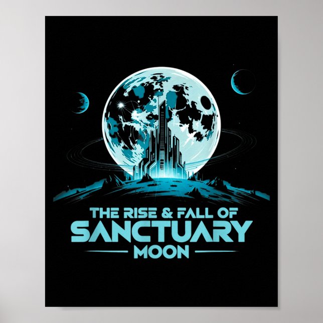 Póster Retro Quote The Rise And Fall Of Sanctuary Moon Cl (Frente)