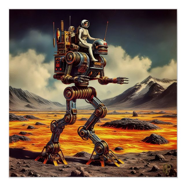 Póster Retro robótico (Anverso)