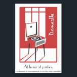 Póster Retro Rojo Dansette, jugador de discos Pop Art pos<br><div class="desc">Reproductor de registros retro poster de arte pop</div>