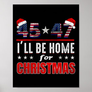 Póster Retro Santa Trump 47° presidente por el que estaré