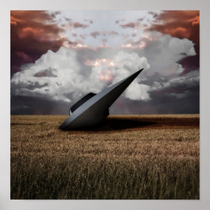 Póster Retro Sci - FI. OVNI cegado