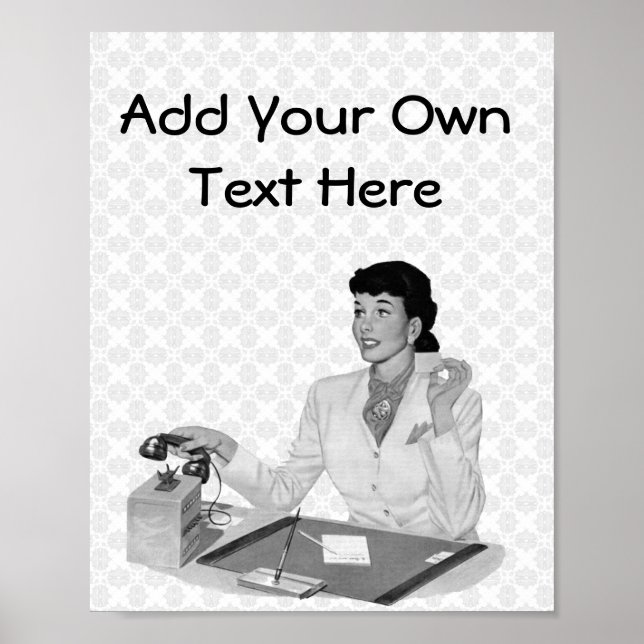 Póster Retro Secretary (Frente)