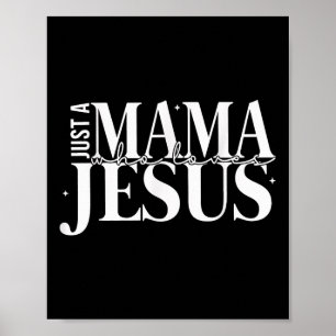 Póster Retro Solo Una Mamá Que Ama A Jesús Madre Cristian