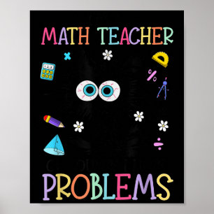 Póster Retro soy un profesor de matemáticas por supuesto 