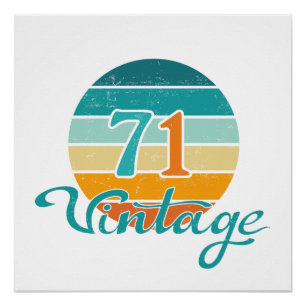 Póster Retro Sunset 71 Vintage Distressed