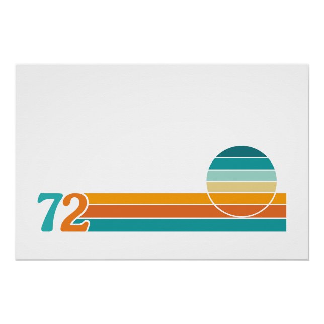 Póster Retro Sunset 72 (Anverso)