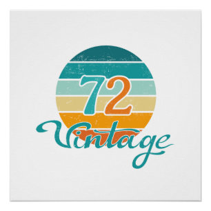 Póster Retro Sunset 72 Vintage Distressed