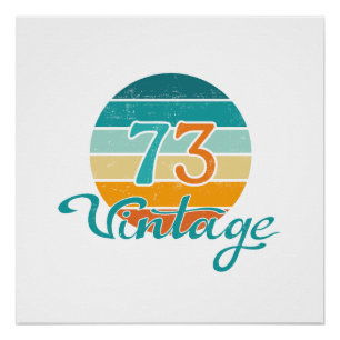 Póster Retro Sunset 73 Vintage Distressed