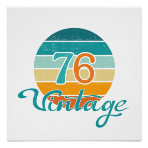 Póster Retro Sunset 76 Vintage Distressed