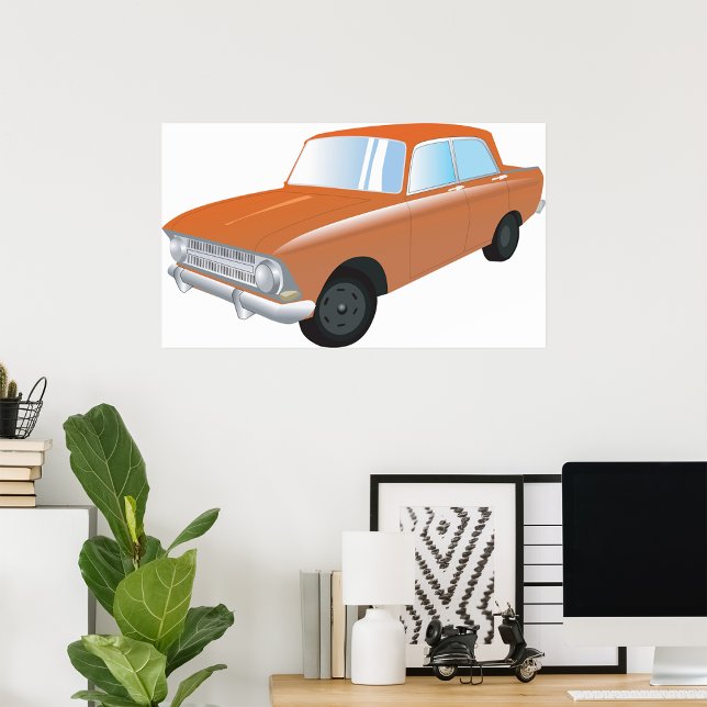Póster Retro Tan Car Poster (Subido por el creador)