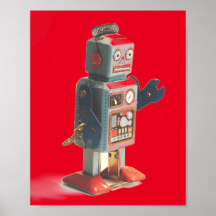 Póster Retro Toy Robot Poster
