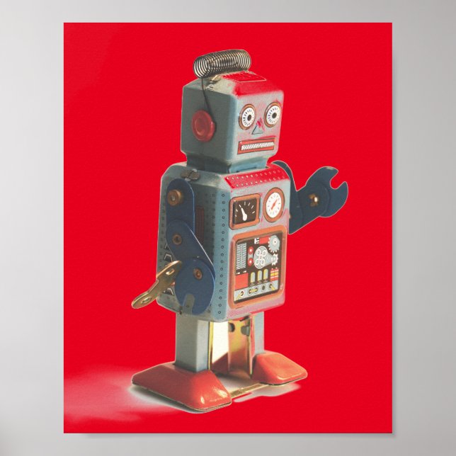 Póster Retro Toy Robot  Poster (Frente)