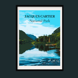 Póster Retro Travel Style Jacques Cartier National Park