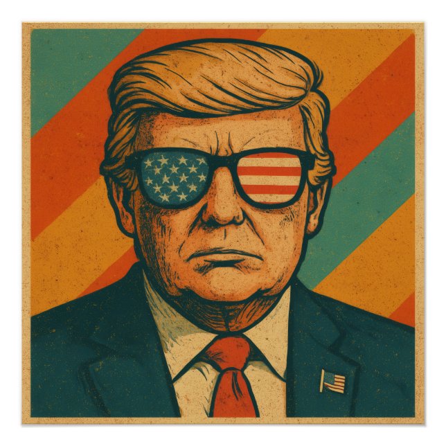 Póster Retro Trump (Anverso)