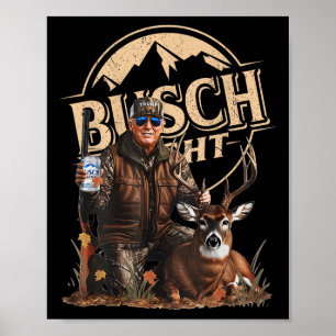 Póster Retro Trump Caza Cerveza Graciosa Cerveza