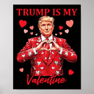 Póster Retro Trump es mi San Valentín 2 de San Valentín