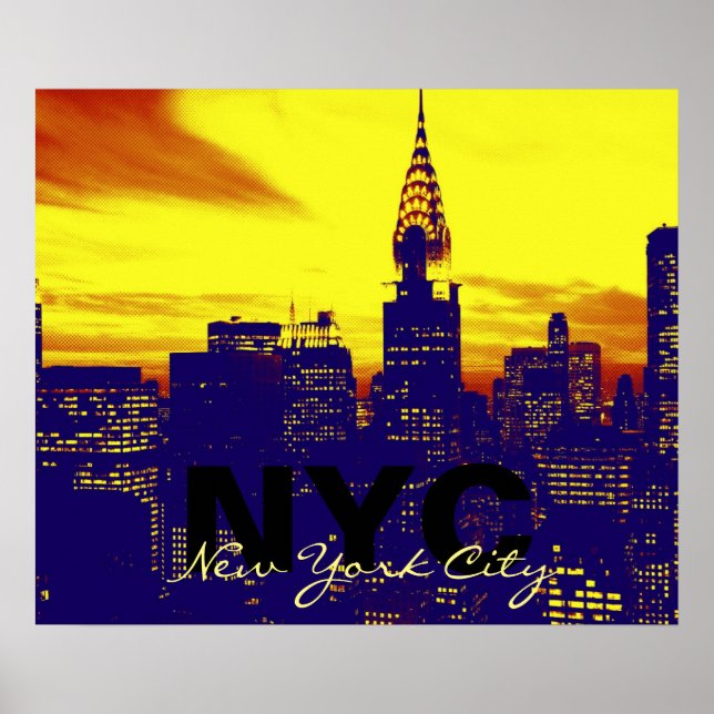 Póster Retro único Nueva York (Frente)