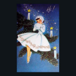 Póster Retro vintage Christmas Holliday lady poster<br><div class="desc">diseño por www.etsy.com/Shop/VanityFlairDesigns</div>