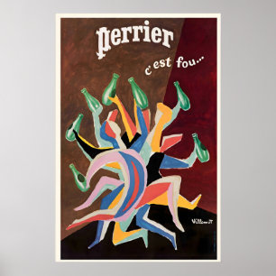 Póster Retro Vintage de Comida y Bebida Perrier
