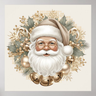 Póster Retro Vintage de Santa
