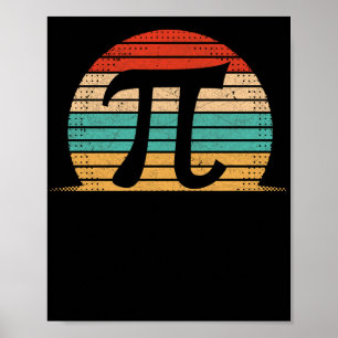 Póster Retro Vintage Pi Day 2022 Math Lover