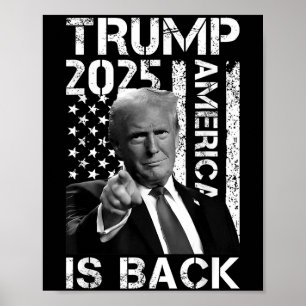 Póster Retro Vintage Trump América Está de Regreso 2025 B